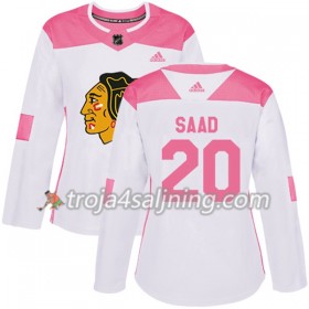 Chicago Blackhawks tröja Brandon Saad 20 Vit 2017-2018 Adidas Rosa Fashion Authentic - Dame NHL Tröjor